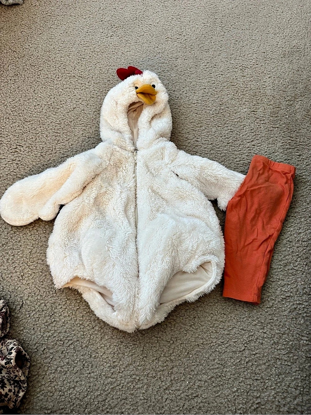 carter's Baby 2-Piece Chicken Halloween Costume White & Orange 6-9M